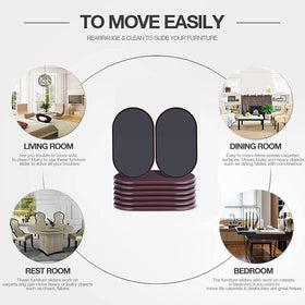 Ezprotekt furniture sliders slide easily across carpeted floors for bulky items.