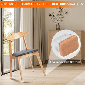 Ezprotekt noise reducing chair protectors on wooden floor