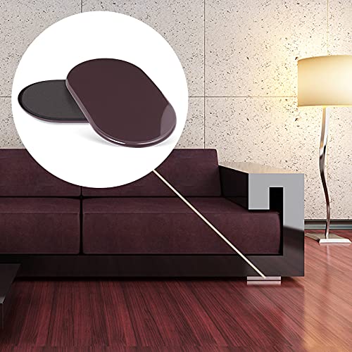 Ezprotekt oval slider under sofa legs enables smooth, quick repositioning.