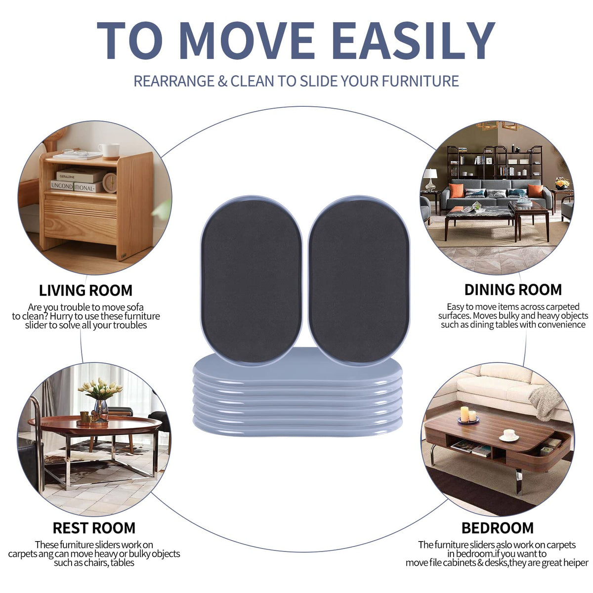 Ezprotekt dresser move with these sliders to protect floors.