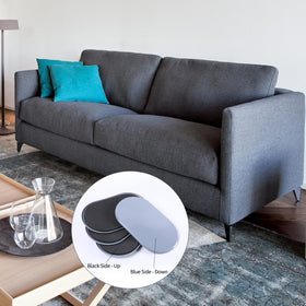 Ezprotekt sliders under table glide smoothly to rearrange space.