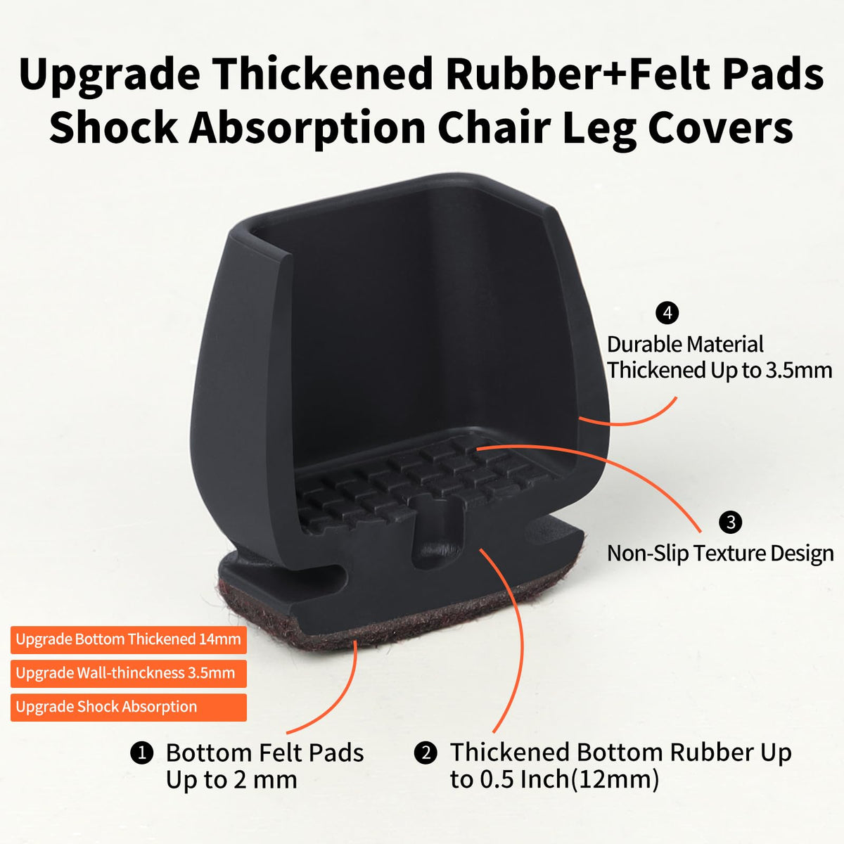 Ezprotekt thick felt bottom provides extra floor protection and quieter moves.