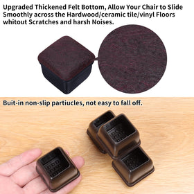 Ezprotekt fits square and round chair legs for versatility.