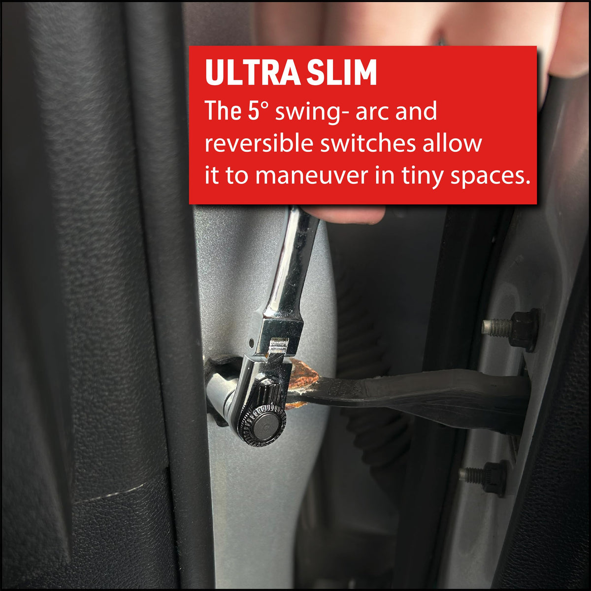 EZRED 4S04 four inch stubby fits under dashboards and bodywork.