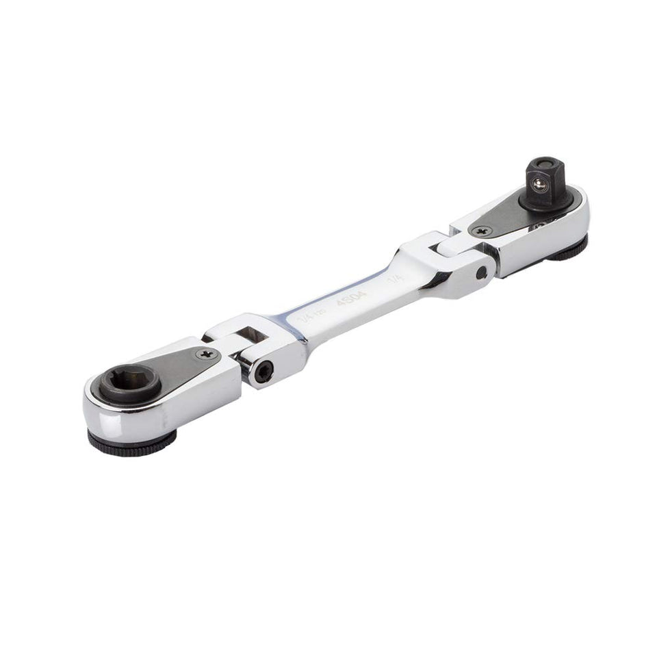 EZRED 4S04 micro combo ratchet with knurled thumb wheel for precise control in tight spaces.