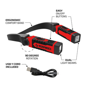 EZRED ANYWEAR keeps you powered up for up to 9 hours per side.