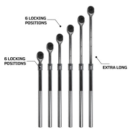 EZRED extendable ratchet in use for reaching awkward bolts.