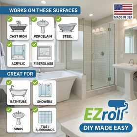 EZroll two-coat epoxy creates a durable, non-porous surface.