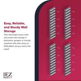 EZStudRack wood not included reminder for custom-length shelves
