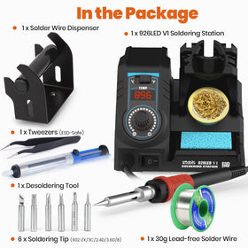 EZTOOLS 926LED V1 ESD-safe tweezers protect components during assembly.