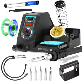 EZTOOLS 926LED V3 station front view highlighting compact design for a tidy workspace