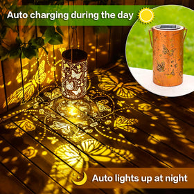 EZTZEN dusk-to-dawn lantern provides automatic light without wiring