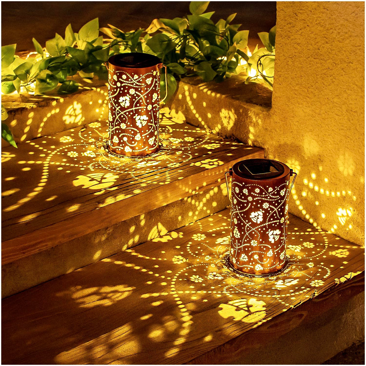 EZTZEN Ladybug lantern automatically turns on at dusk and off at dawn.