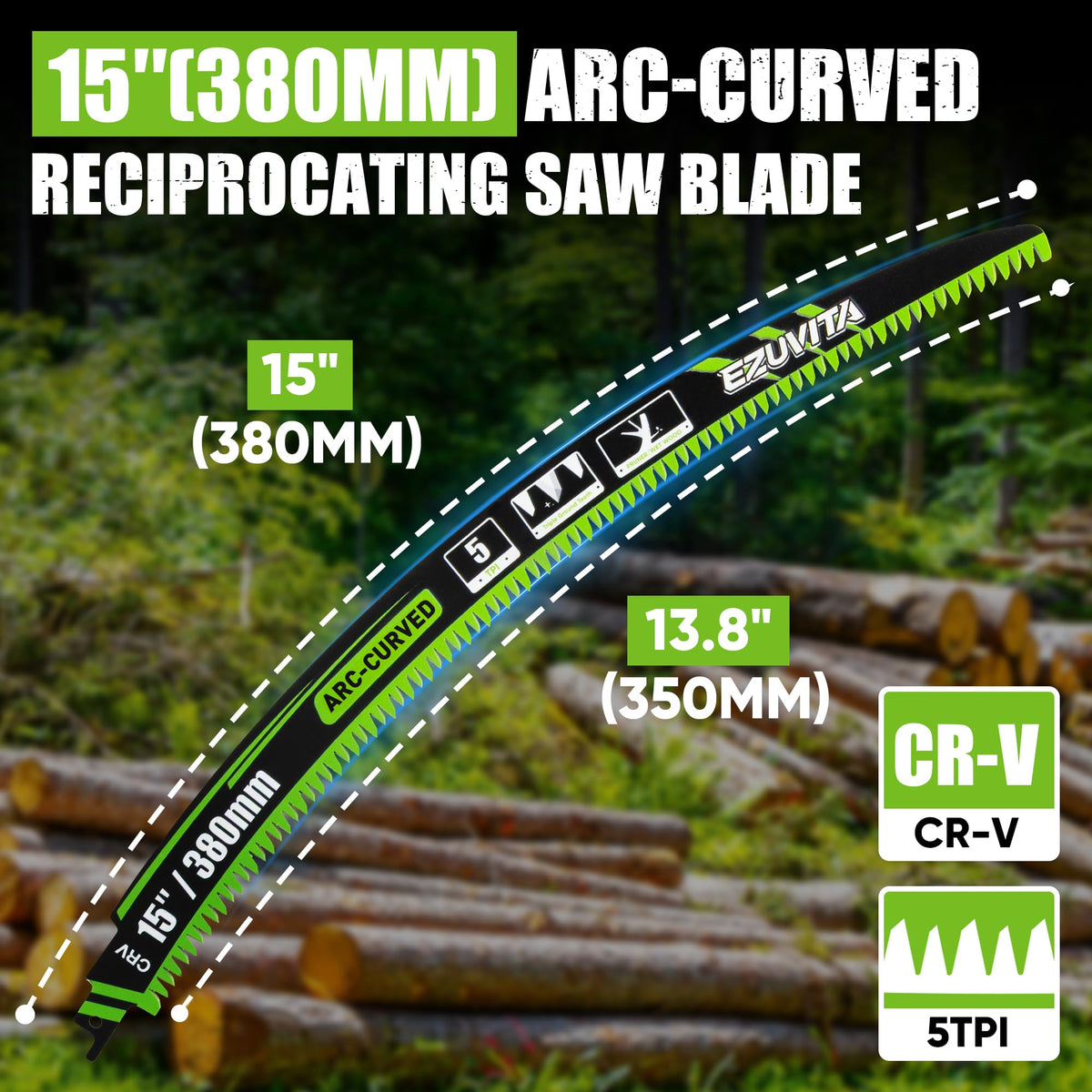 EZUVITA arc curve edge design prevents binding during cuts.
