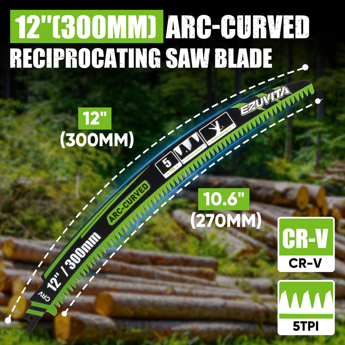 EZUVITA pruning blades in branch-cutting action for precise trimming.