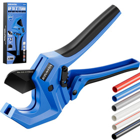 EZUVITA Ratchet Pipe Cutter showing a sturdy body designed for clean PVC and PEX cuts