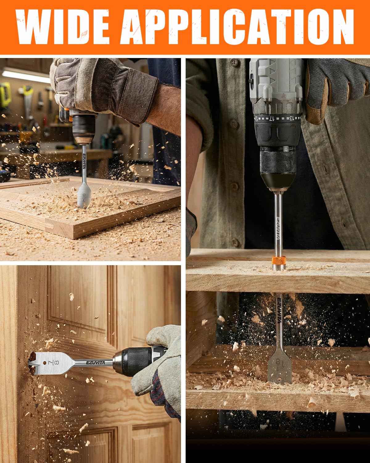 EZUVITA spade bit 6-inch extension enabling reach in tight spaces