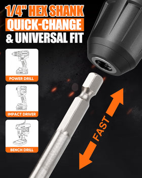 EZUVITA spade bit with chip removal slot keeps holes cleaner during cutting