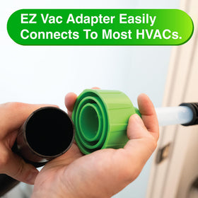 EZVAC wet vac attachment enables DIY condensate line cleaning.