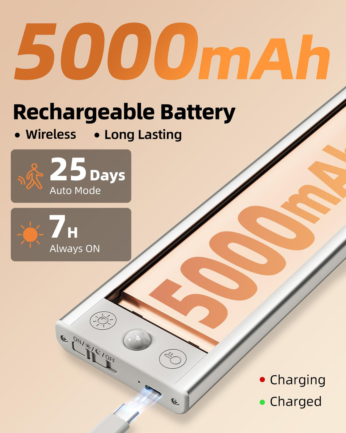 EZVALO motion sense activates quickly within 10 ft for instant lighting.