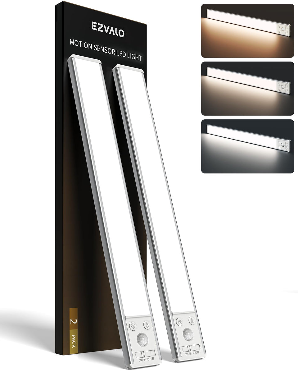 EZVALO 134 LED under-cabinet light front view provides precise kitchen task lighting