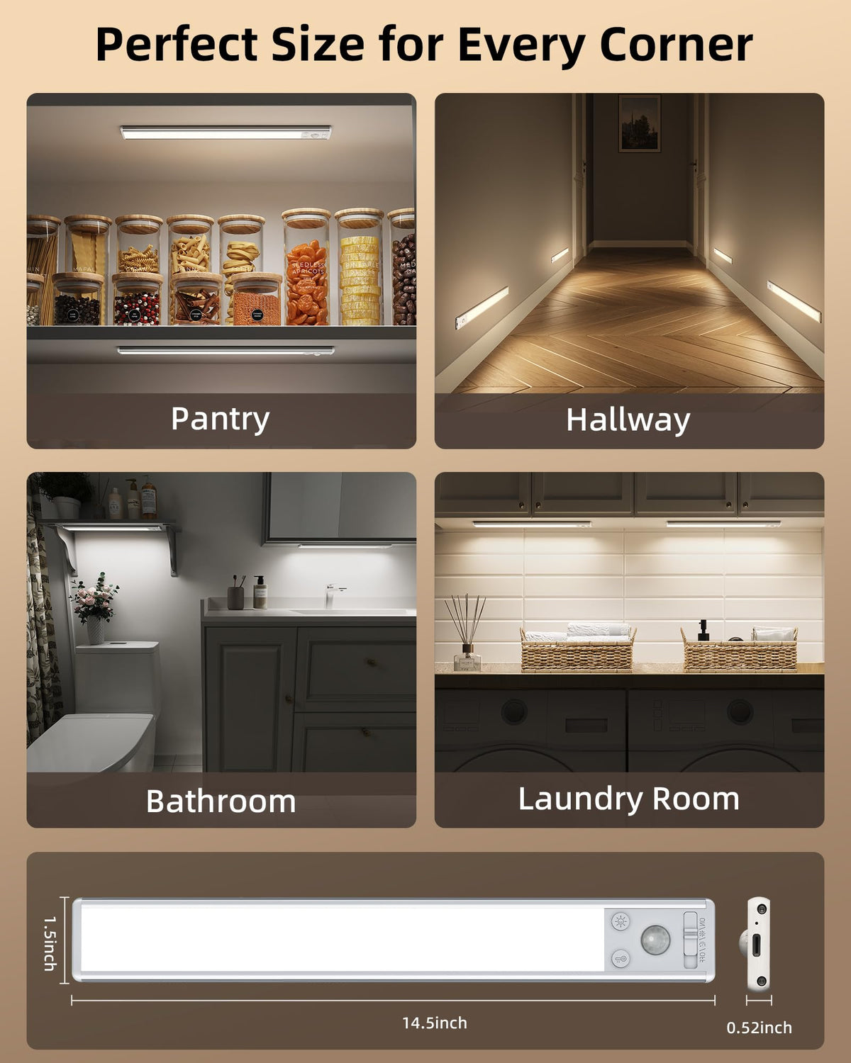 EZVALO 134 LED kit includes iron plates for flexible closet setups