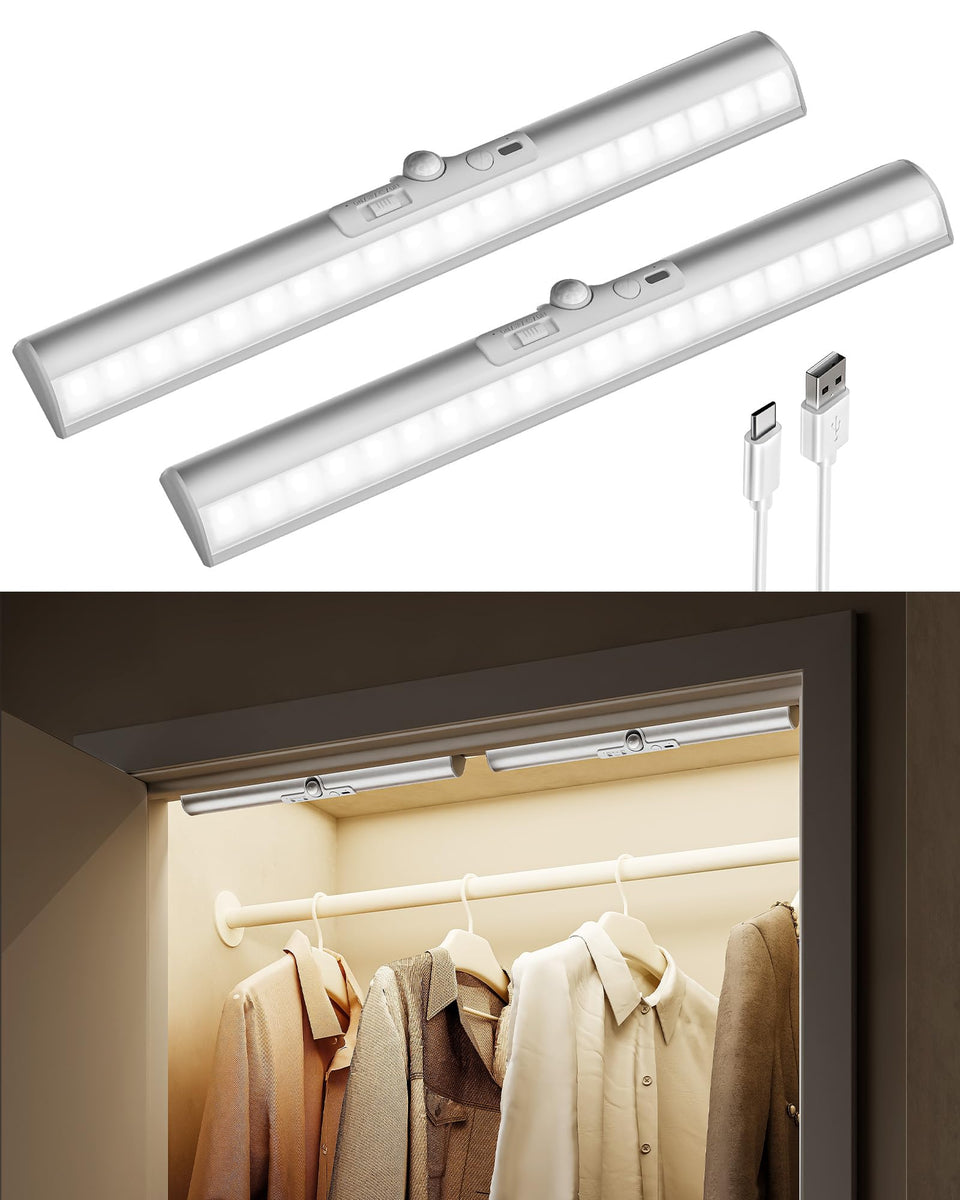 EZVALO 13-inch closet light with rotatable sensor for targeted illumination