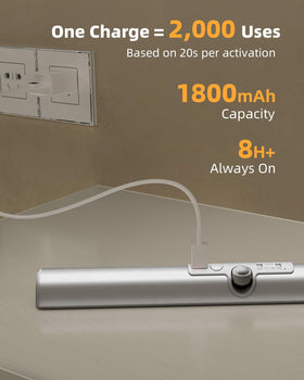 EZVALO light dimmed to demonstrate 10–100% brightness control.