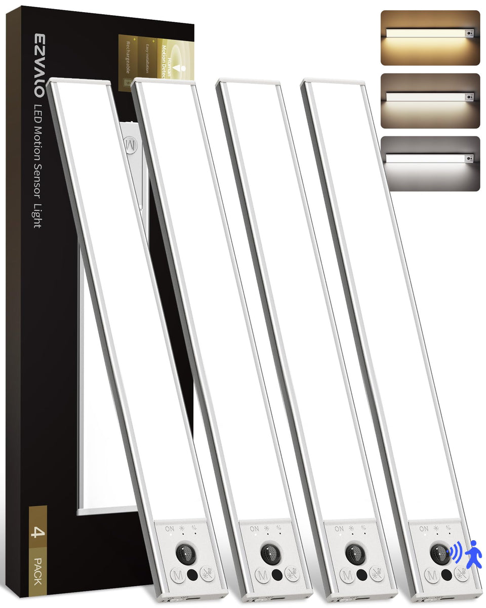 EZVALO 16.5-inch under-cabinet light with magnetic mount for hands-free kitchen lighting.