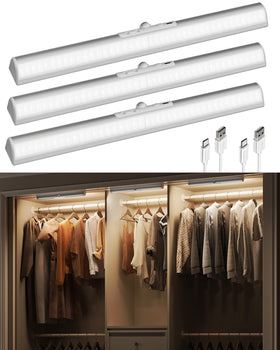 EZVALO 17-Inch LED closet light with curved beam for glare-free coverage in closets.