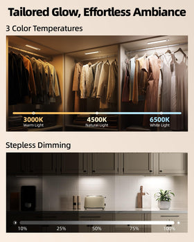 EZVALO three-color temps offer warm to cool lighting versatility.