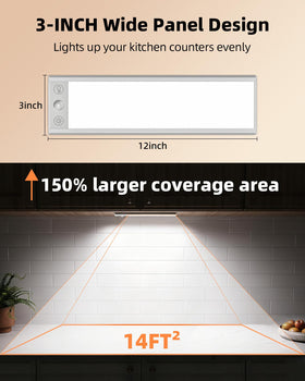 EZVALO 3-inch ultra-wide panel extends coverage for larger prep areas.