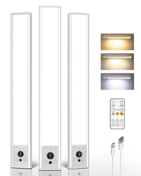 EZVALO 3-pack under-cabinet lights in packaging, ready for easy installation.