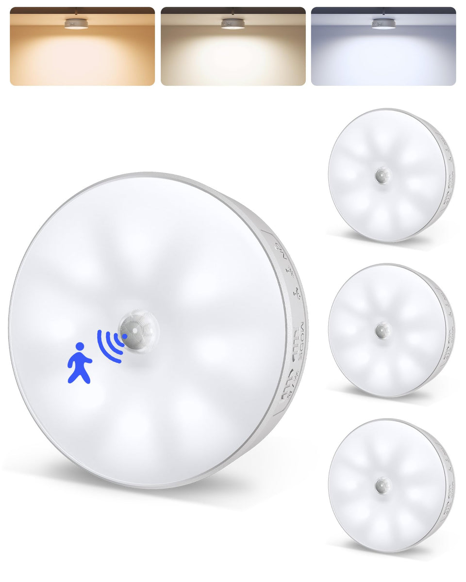 EZVALO motion sensor closet light front view showing compact design for tight spaces