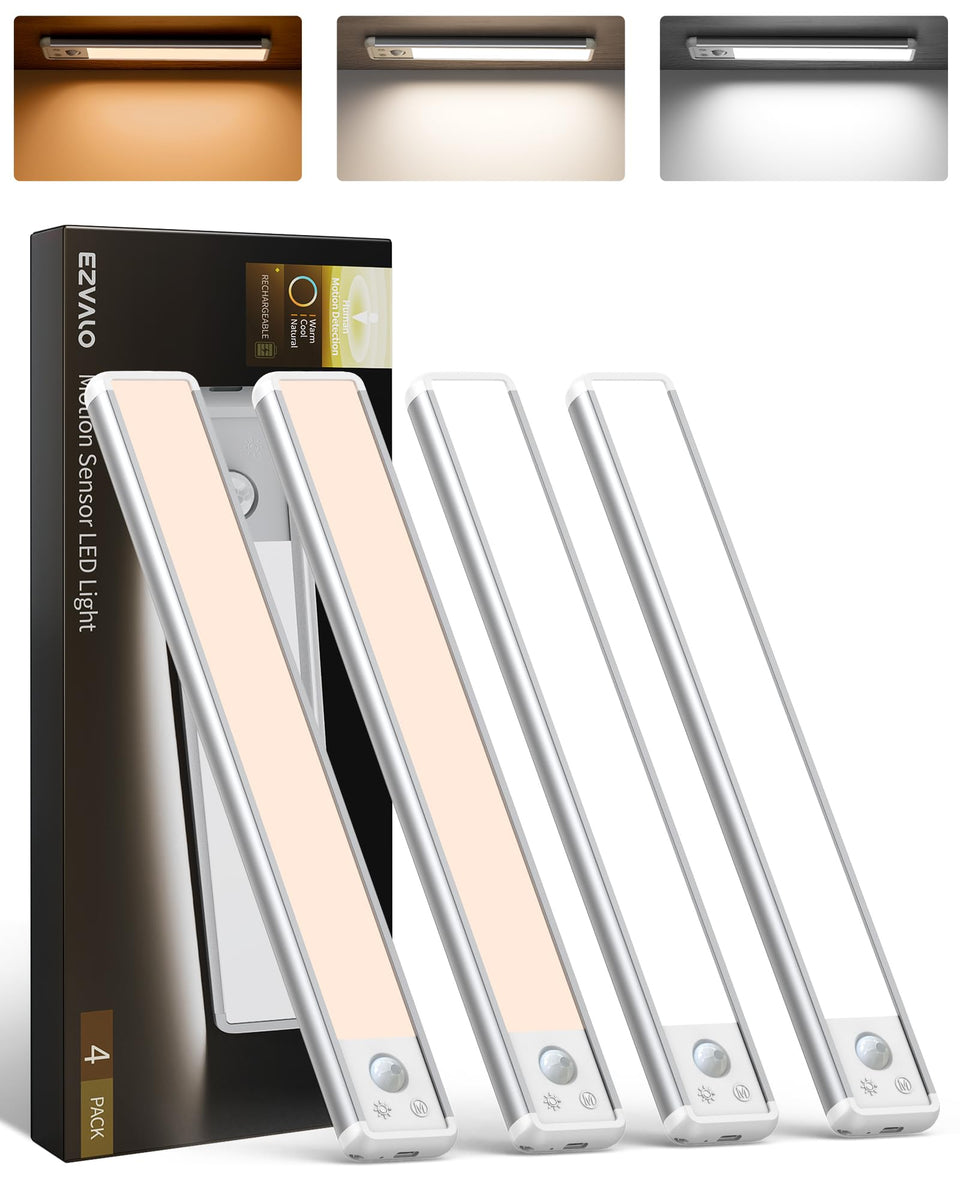 EZVALO 4-pack under-cabinet lights for kitchen task lighting