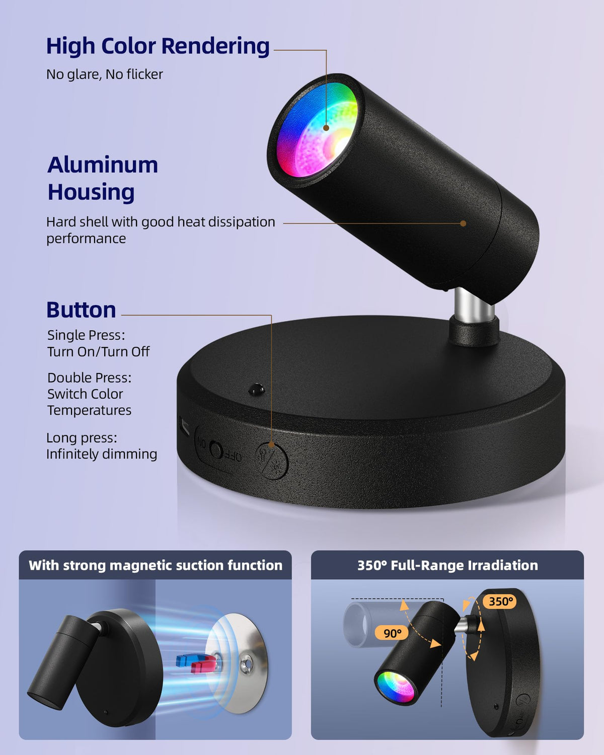 EZVALO 80-lumen output provides glare-free accent lighting