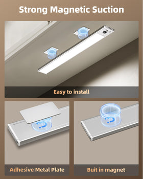 Long slim design fits under most cabinets and counters.