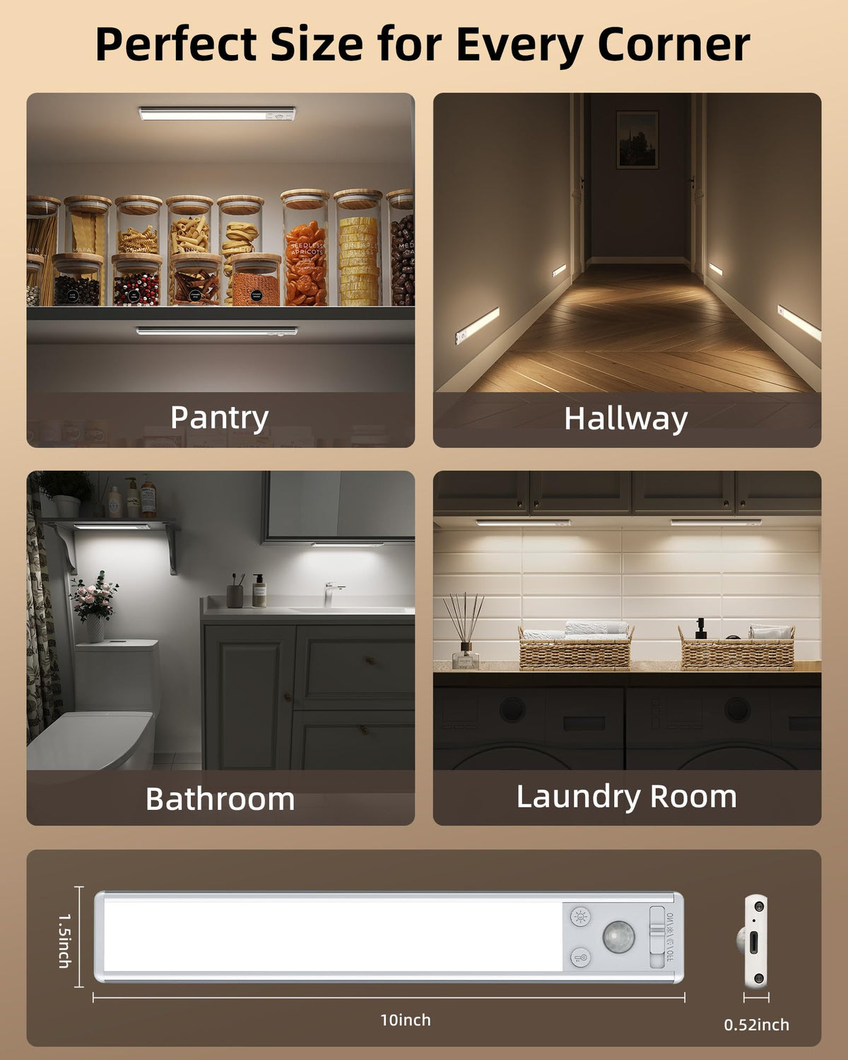 EZVALO adjustable brightness for task lighting and ambient glow.