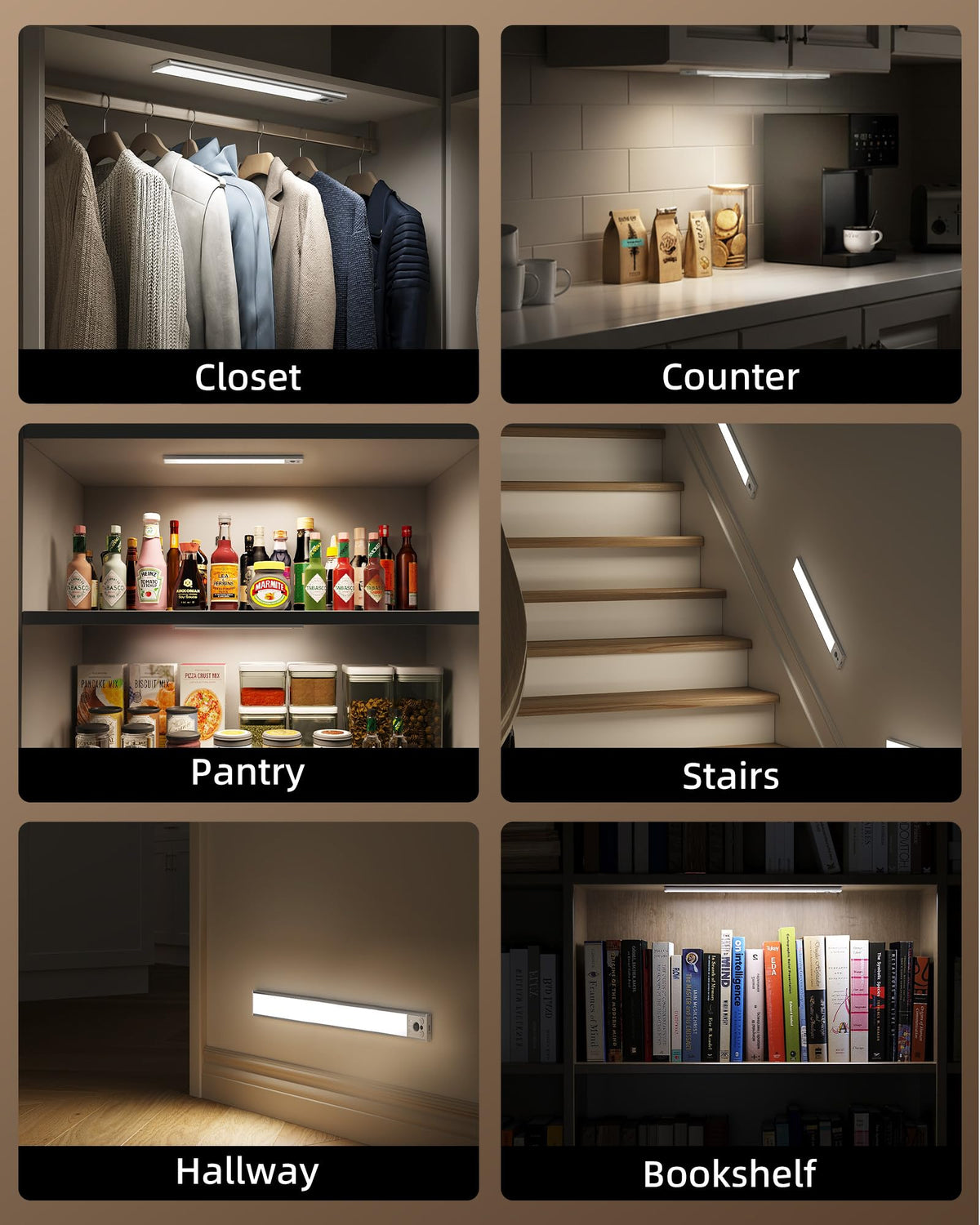 All-day motion mode saves energy while lighting as you move.