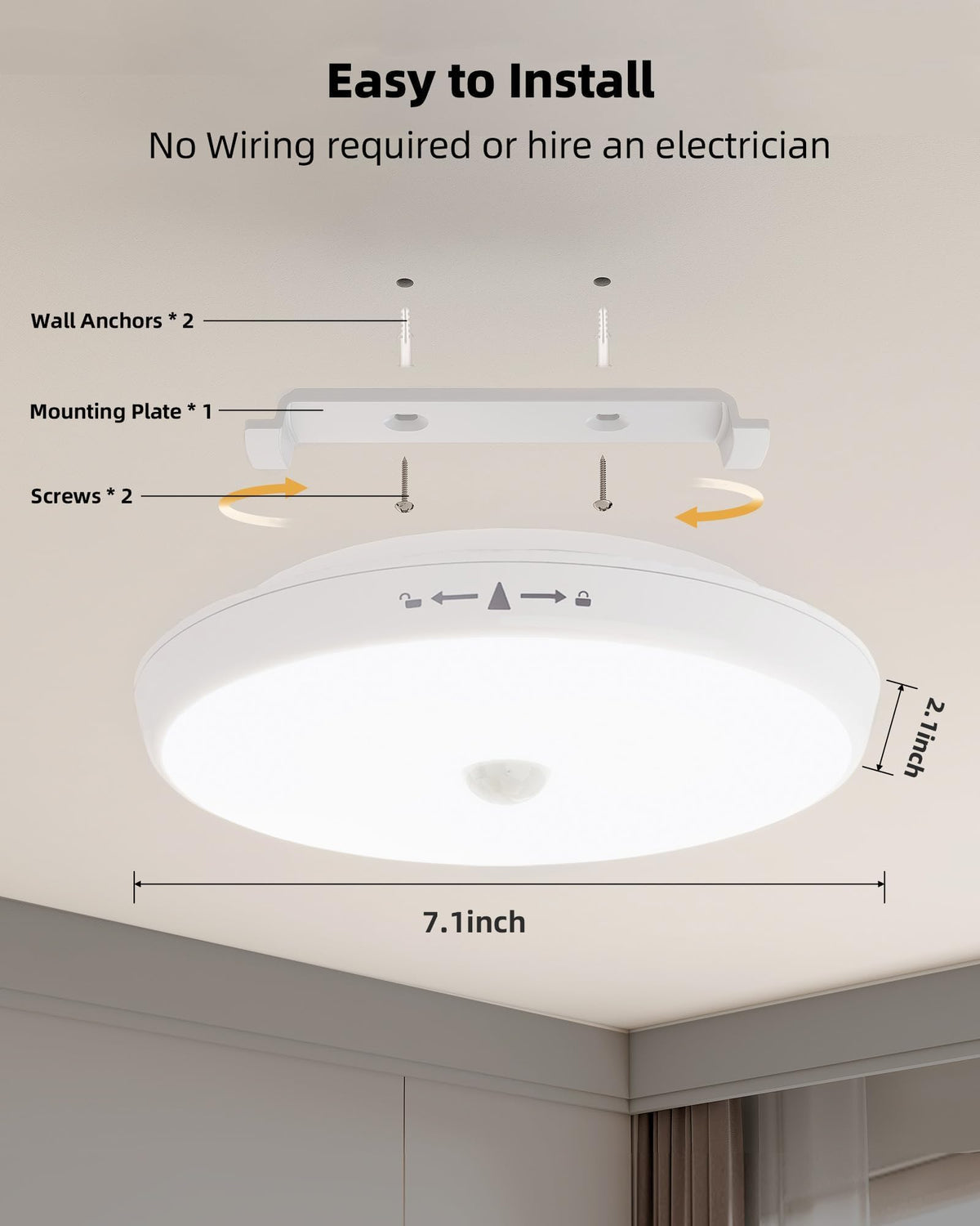 EZVALO closet or hallway lighting ideal for dark spaces.
