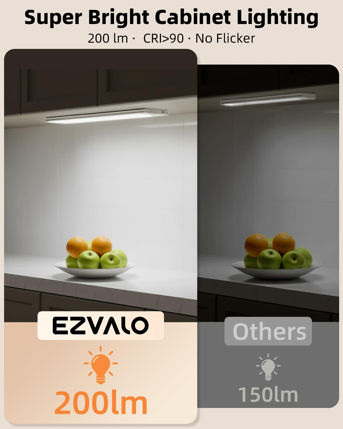 EZVALO color temperature options provide warm, natural, and cool lighting.