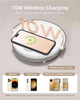EZVALO compact desk lamp with charging stand for neat desks.