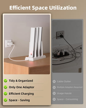 EZVALO compact under-cabinet hub keeping cables tidy