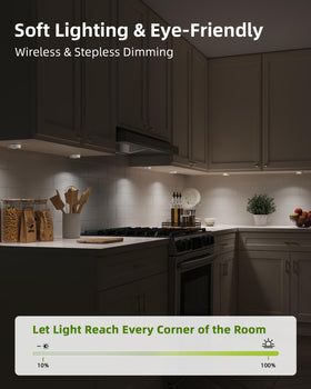 EZVALO counter-top light delivers soft LED glow for countertops.