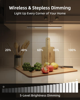 EZVALO dimmable light with five brightness levels for any task.