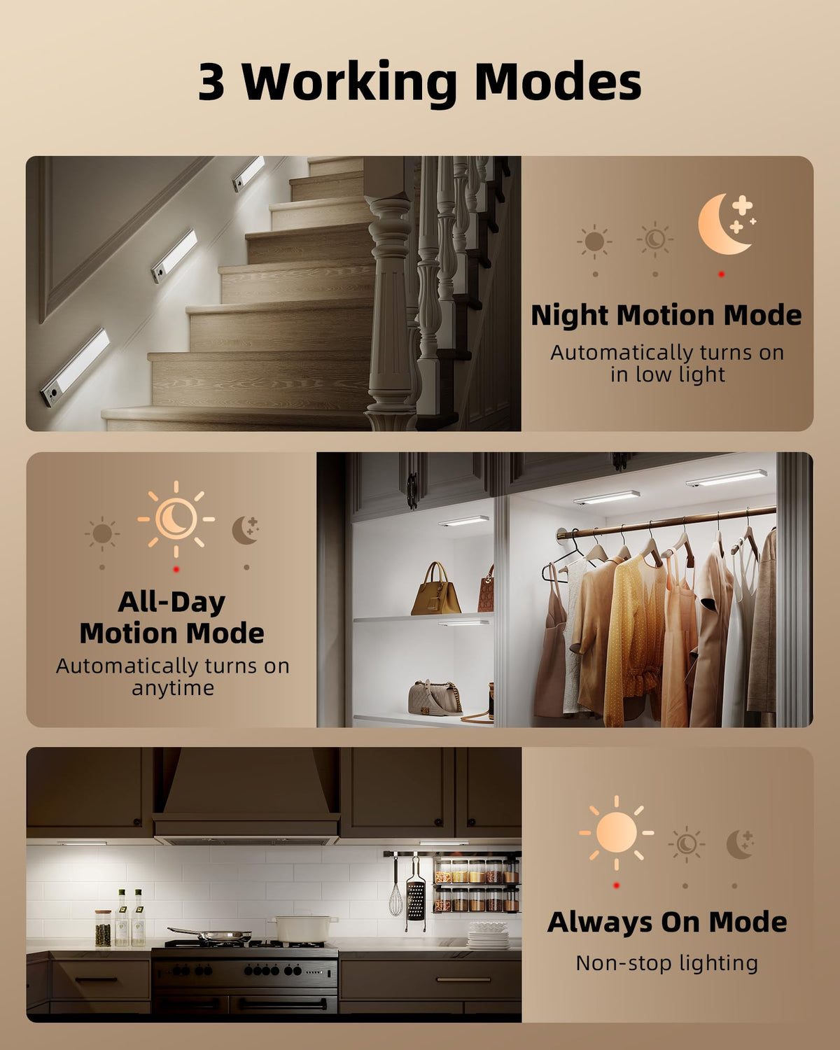 EZVALO easy-install with adhesive strips for non-metal surfaces.