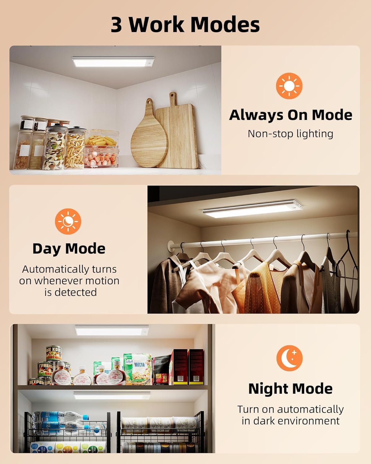EZVALO five brightness levels for precise task lighting.