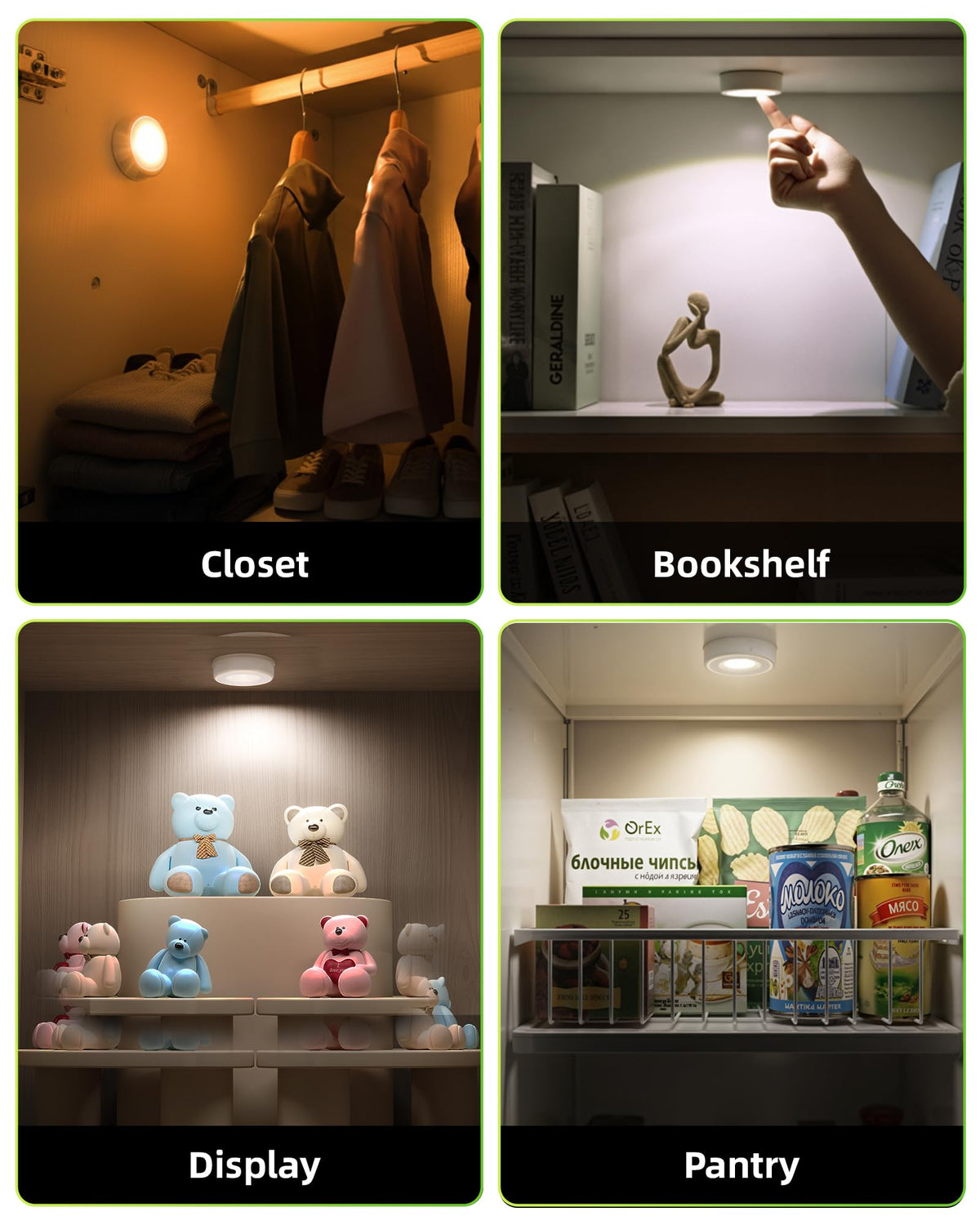 EZVALO four-pack lights provide flexible setup across home.