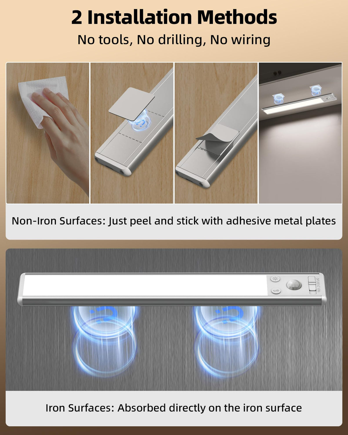 EZVALO kitchen closet stair lighting demonstrates versatile indoor use.
