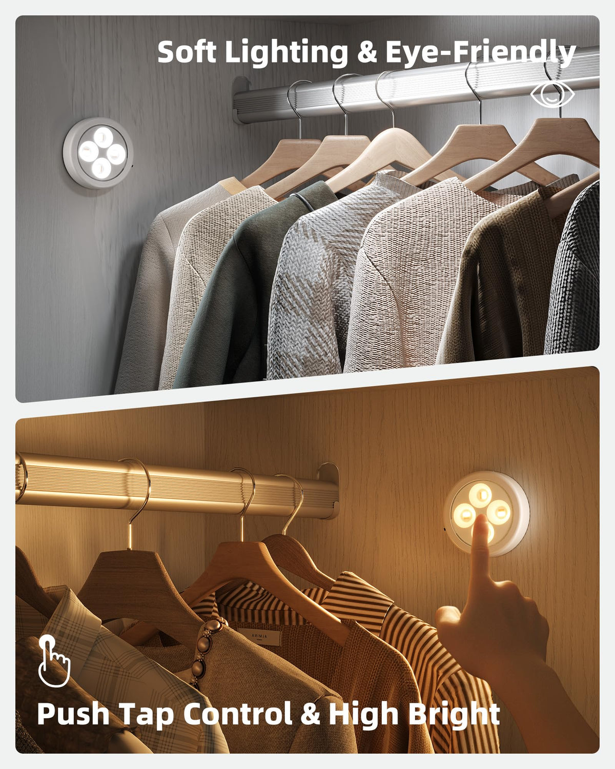 EZVALO kitchen shelf light adds subtle illumination to shelves.